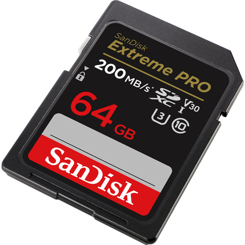 Extreme PRO SDXC 64GB 200MB/s V30 UHS-1 U3